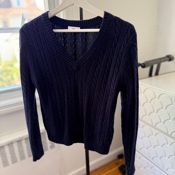 TNA Deep Blue Knit Sweater - Picture 2 of 10